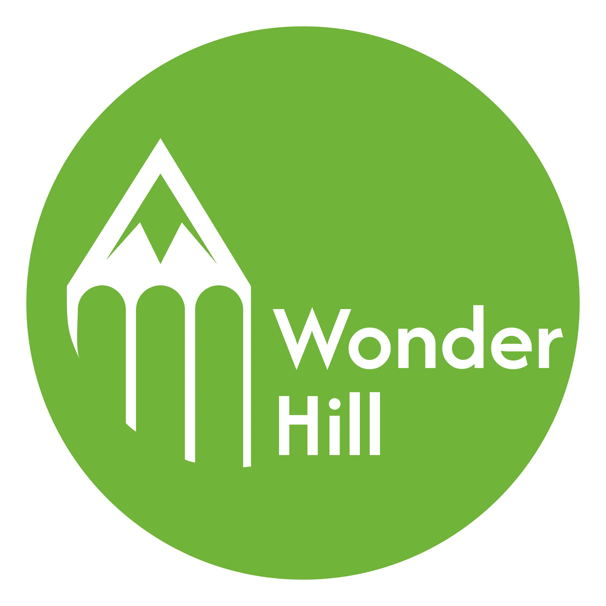 The Wonder Hill mark: a white mountain shape inside a green circle, with the Wonder Hill wordmark set beside it.